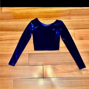 3/$35 Blue velvet crop top